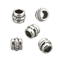 Zinc Alloy Jewelry Beads Drum antique silver color plated nickel lead & cadmium free Approx 2.5mm Sold By Lot