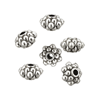 Tibetan Style Jewelry Beads, antique silver color plated, nickel, lead & cadmium free, 6.50x4x6.50mm, Hole:Approx 1mm, 300PCs/Lot, Sold By Lot