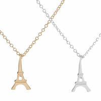 Brass Necklace Eiffel Tower plated oval chain & for woman nickel lead & cadmium free 450mm Sold Per Approx 17.5 Inch Strand