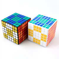 Magic Rubik Speed Puzzle Cubes Toys, Plastic, more colors for choice, 70x70x70mm, Sold By PC