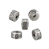 Zinc Alloy Jewelry Beads Rondelle antique silver color plated nickel lead & cadmium free Approx 1.6mm Sold By Lot