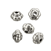 Tibetan Style Flower Beads, antique silver color plated, nickel, lead & cadmium free, 4x5x5mm, Hole:Approx 1mm, 500PCs/Lot, Sold By Lot
