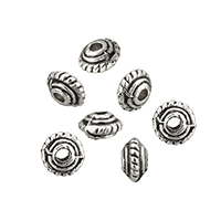 Tibetan Style Jewelry Beads, Rondelle, antique silver color plated, nickel, lead & cadmium free, 3x5x5mm, Hole:Approx 1mm, 500PCs/Lot, Sold By Lot