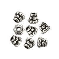 Tibetan Style Jewelry Beads, antique silver color plated, nickel, lead & cadmium free, 4x4x4mm, Hole:Approx 1mm, 500PCs/Lot, Sold By Lot