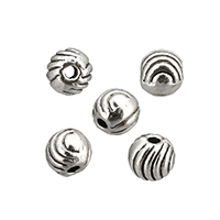 Tibetan Style Jewelry Beads, Drum, antique silver color plated, nickel, lead & cadmium free, 4x5x4mm, Hole:Approx 1mm, 500PCs/Lot, Sold By Lot