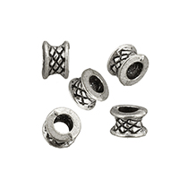 Tibetan Style Jewelry Beads, Rondelle, antique silver color plated, nickel, lead & cadmium free, 4.50x7x7mm, Hole:Approx 3.5mm, 500PCs/Lot, Sold By Lot