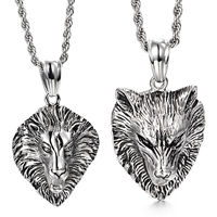 Stainless Steel Animal Pendants & for man & blacken Approx Sold By PC