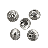 Tibetan Style Jewelry Beads, Rondelle, antique silver color plated, nickel, lead & cadmium free, 8x9x9mm, Hole:Approx 1.5mm, 100PCs/Lot, Sold By Lot