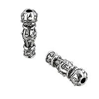 Tibetan Style Jewelry Beads, antique silver color plated, nickel, lead & cadmium free, 22x7x7mm, Hole:Approx 2mm, 100PCs/Lot, Sold By Lot