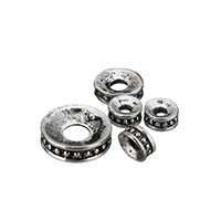 Zinc Alloy Jewelry Beads Donut antique silver color plated nickel lead & cadmium free Sold By Lot