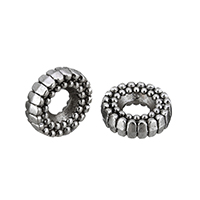 Tibetan Style Jewelry Beads, Donut, antique silver color plated, nickel, lead & cadmium free, 3x10x10mm, Hole:Approx 3.5mm, 200PCs/Lot, Sold By Lot