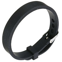 De Armband van mensen, Silicone, verstelbaar & voor de mens, zwart, 10x3mm, Per verkocht Ca 8.5 inch Strand