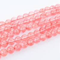 Cherry Quartz Beads, Round, natural, different size for choice, Hole:Approx 1mm, Sold Per Approx 15 Inch Strand