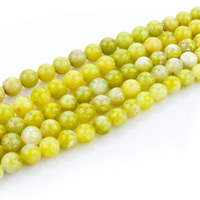 Jade Lemon Beads Round natural Approx 1mm Sold Per Approx 15 Inch Strand