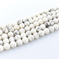 Tirkizna perle, Natural White Tirkizna, Krug, prirodan, različite veličine za izbor, Rupa:Približno 1mm, Prodano Per Približno 15 inčni Strand