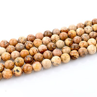Natural Picture Jasper Beads, Round, different size for choice, Hole:Approx 1mm, Sold Per Approx 15 Inch Strand
