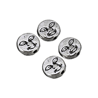 Tibetan Style Flat Beads, Flat Round, antique silver color plated, nickel, lead & cadmium free, 8x3mm, Hole:Approx 1mm, 500PCs/Lot, Sold By Lot