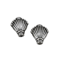 Zinc Alloy Jewelry Beads Shell antique silver color plated nickel lead & cadmium free Approx 1mm Sold By Lot