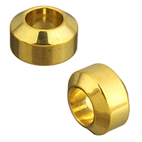 Stainless Steel European Beads, Rondelle, gold color plated, 7x11x11mm, Hole:Approx 6mm, 10PCs/Lot, Sold By Lot