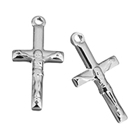 Stainless Steel Cross Pendants Crucifix Cross original color Approx 1.5mm Sold By Lot