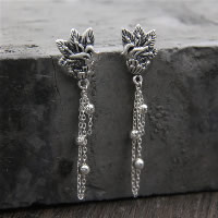 Thailand Sterling Silver Drop Earring Peacock for woman 45mm Sold By Pair