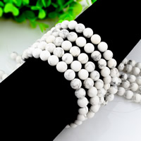 Turchese bianco naturale perla, Cerchio, formato differente per scelta, Foro:Appross. 1mm, Venduto per Appross. 15 pollice filo