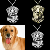 Unisex halskæde, Zinc Alloy, med jern kæde, Hund, forgyldt, boks kæde, flere farver til valg, bly & cadmium fri, 45cm, Solgt Per Ca. 17.5 inch Strand