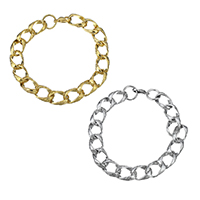 Bijoux bracelet en acier inoxydable, chaîne de torsion ovale & pour femme, plus de couleurs à choisir, 16.50x11x6mm, Longueur:Environ 8.5 pouce, 5Strandstoron/lot, Vendu par lot
