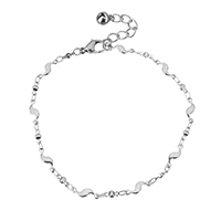 Stainless Steel Jewelry Bracelet with 1.5lnch extender chain for woman original color  Length Approx 8.5 Inch Sold By Lot