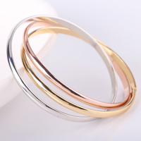 Zinc Alloy Bangle Set plated  lead & cadmium free Inner Approx 70mm Length Approx 8.5 Inch Sold By Set