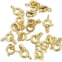 Brass Spring Ring Clasp 24K gold plated nickel lead & cadmium free  Approx 1.5mm 1mm Sold By Lot