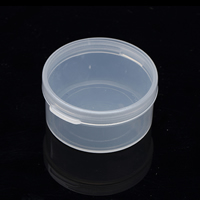 Коробочки для хранения ювелирных изделий, Полипропилен(PP), Плоская круглая форма, 42x22mm, внутренний диаметр:Приблизительно 40x19mm, продается PC