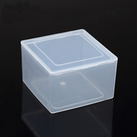 Boîte à bijoux de perles , Polypropylène (pp), cadre, 80x80x51mm, Vendu par PC