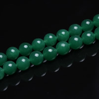 Grüner Aventurin Perle, rund, verschiedene Größen vorhanden, Bohrung:ca. 1mm, verkauft per ca. 15 ZollInch Strang