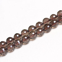 Smoky Quartz Beads, Round, natural, different size for choice & faceted, Hole:Approx 1mm, Sold Per Approx 15 Inch Strand