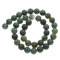 Moss Agate Beads Round Approx 1mm Sold Per Approx 15 Inch Strand