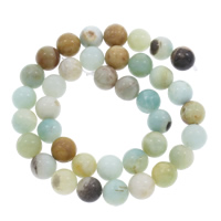 Amazonit Perle, rund, verschiedene Größen vorhanden, Bohrung:ca. 1mm, verkauft per ca. 15 ZollInch Strang
