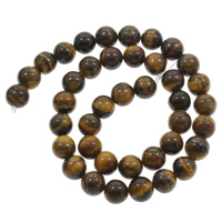 Tigerauge Perle, rund, verschiedene Größen vorhanden, Bohrung:ca. 1mm, verkauft per ca. 15 ZollInch Strang