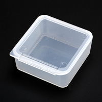Smykker Perler Container, Polypropylen (PP), Square, 73x73x30mm, Solgt af PC