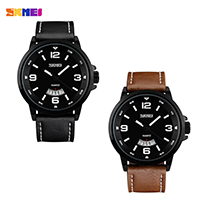 SKmei® Men Ékszer Watch, Marhabőr, -val Üveg & Cink ötvözet, festett, több színt a választás, nikkel, ólom és kadmium mentes, 48x53mm, Hossz Kb 10 , Által értékesített PC