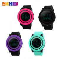 SKmei®  Unisex Jewelry Watch, Silicone, with Glass & Plastic, more colors for choice, nickel, lead & cadmium free, 52x60mm, Length:Approx 10.6 Inch, Sold By PC
