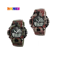 SKmei® Men Ékszer Watch, Szilikon, -val Üveg & Stainless Steel, több színt a választás, 56x51mm, Hossz Kb 10 inch, Által értékesített PC