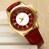 Guccamel® kvinnor smycken Watch, PU, med zinklegering ratten & Glas, plated, justerbar & för kvinna & med strass, fler färger för val, nickel, bly och kadmium gratis, 31x10mm, Längd Ca 7.1 inch, Säljs av PC