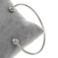 Stainless Steel Cuff Bangle, Unisex, original color, 67.50x58x8mm, Inner Diameter:Approx 61mm, Sold By PC
