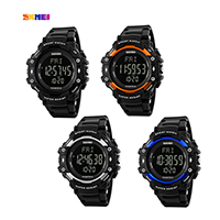 SKmei® Men Jewelry Watch, Silicone, with Plastic & Stainless Steel, more colors for choice, 54x52mm, Length:Approx 10.6 Inch, Sold By PC