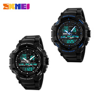 SKmei® Men Jewelry Watch, Silicone, with Plastic, more colors for choice, nickel, lead & cadmium free, 52x51mm, Length:Approx 10.8 Inch, Sold By PC