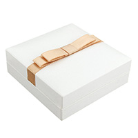 Velvet Bracelet Box, PU Leather, with Satin Ribbon & Velveteen, Rectangle, 89x91x34mm, 24PCs/Bag, Sold By Bag