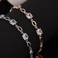 Zinc Alloy Bracelet plated for woman & with cubic zirconia lead & cadmium free 190mm Sold Per Approx 7 Inch Strand