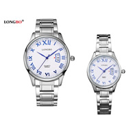 LONGBO® Unisex Smykker Watch, Stainless Steel, med Glas & Zinc Alloy, forgyldt, forskellige stilarter for valg, flere farver til valg, nikkel, bly & cadmium fri, Solgt af PC