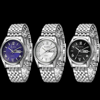 WLISH® hommes Jewelry Watch, acier inoxydable, avec verre, Placage, pour homme & imperméable & lumineux & émail, plus de couleurs à choisir, protéger l'environnement, sans nickel, plomb et cadmium, 40x10mm, Longueur:Environ 9.5 pouce, Vendu par PC